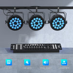 projecteur led noir dmx scène professionnelle auto son réglable disco festive