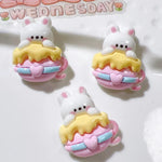 clips cheveux kawaii animaux mignons arc ciel coeurs love floral rose blanc jaune bleu