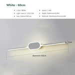 lampe miroir moderne blanc fixée mur éclairage quotidien led 40cm 60cm 80cm
