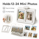 cadre photo rotatif blanc noir photos pouces interchangeables moderne pratique