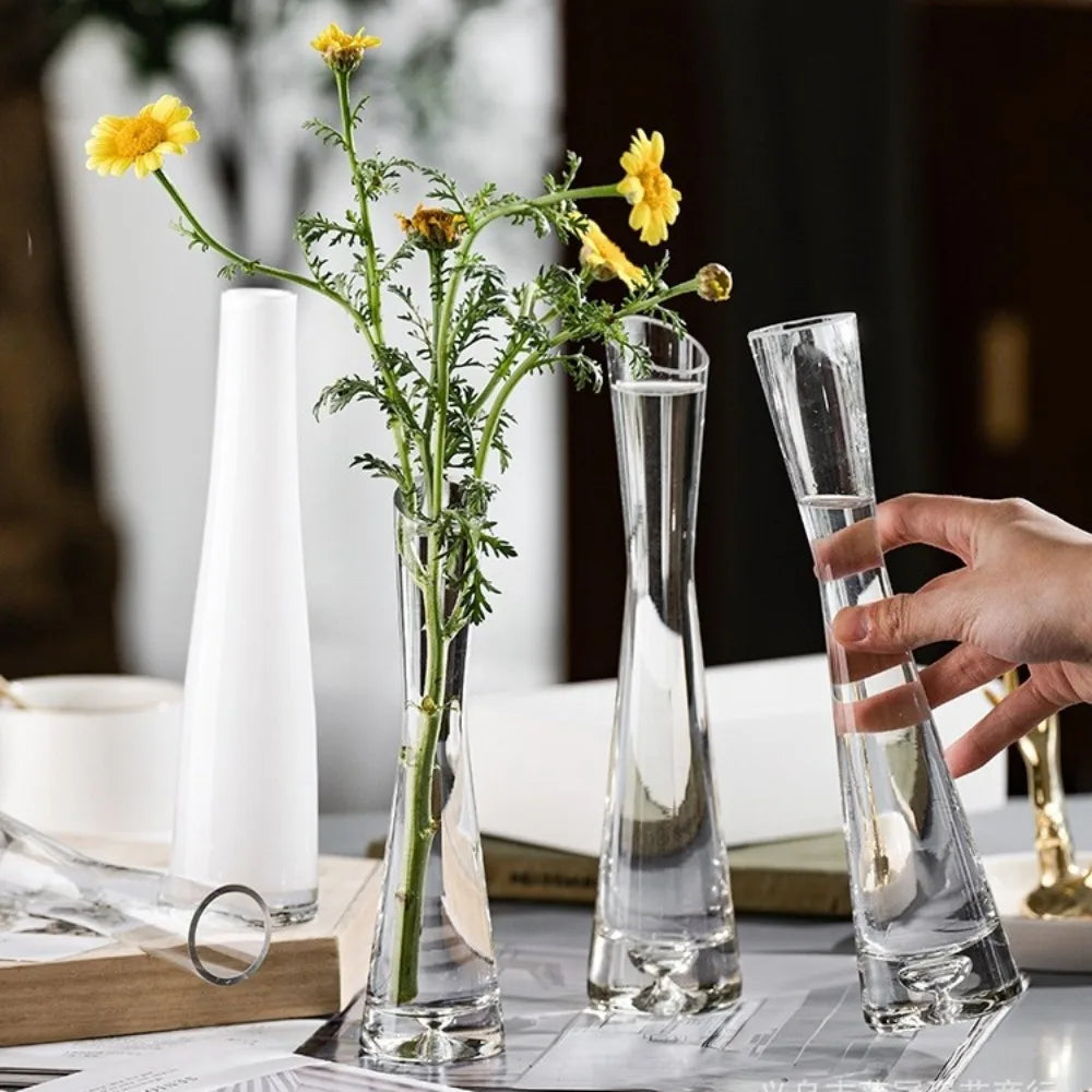 vases modernes transparents simples maison mariage 3pcs grande moyenne petite