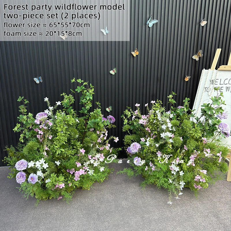 décoration maison naturelle composition florale artificielle feuilles fleurs vert blanc rose rustic styleextérieurintérieur