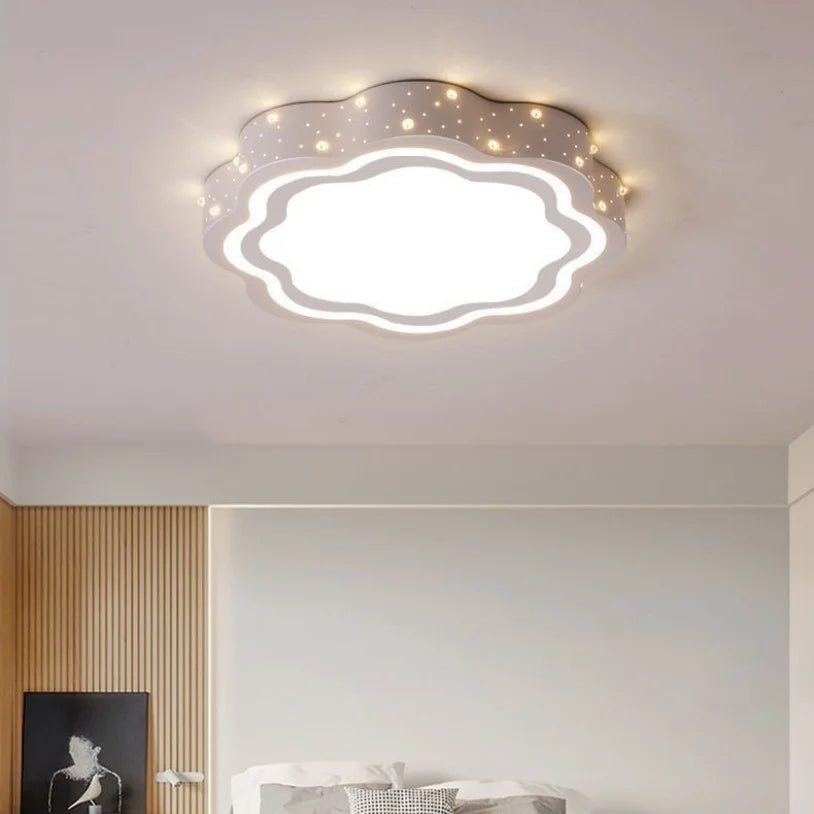 plafonnier led nuage étoiles blanc gris enfant moderne chambre salon