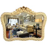 miroir baroque or argent blanc ornements floraux fixation murale décoration maison chambre salon