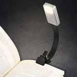 lampe lecture rechargeable led noir argenté clip port usb moderne