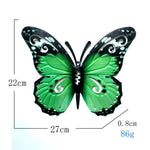papillon décoratif orange vert bleu violet métal artisanal moderneextérieur jardin mur cloison