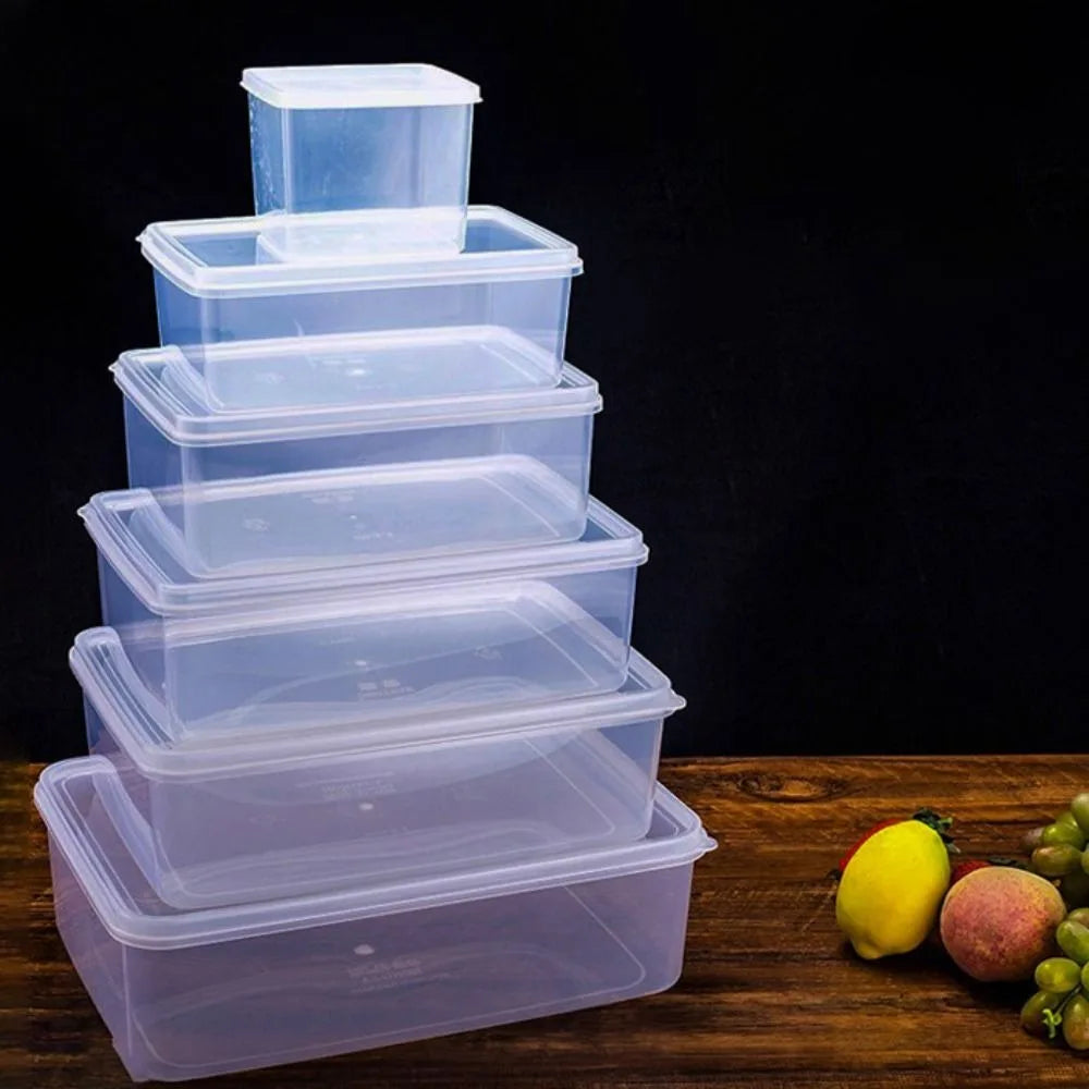 boîtes rangement alimentaires réutilisables transparentes poignées multifonctionnelles plastique lisse modernes kitchen organizers