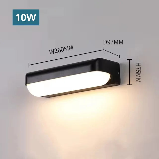 lumière murale moderne led 85265v verre borosilicate noir blanc waterproof