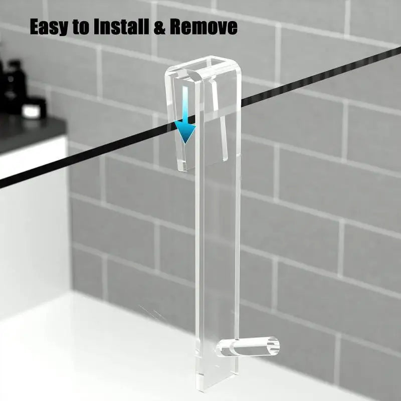 crochet porte douche transparent moderne adhésif serviette peignoir salle bain minimaliste rangement quotidien