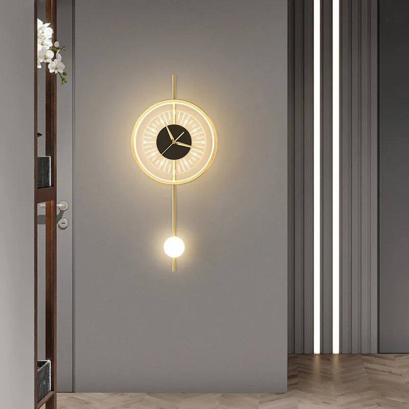 Installation de l'applique murale dans un couloir moderne