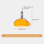lampe suspendue moderne orange mat pendentif crochet métallique câble noir cuisine salon chambre