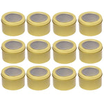 boîtes rondes métal or noir argent contemporaines rangement cosmétiques skincare organiser travel tins cream