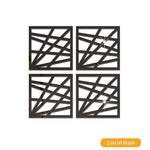 panneaux décoratifs muraux or marron noir argent abstraits géométriques modernes 15cm 20cm 27cm