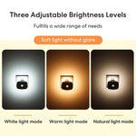 lampe nuit led blanc moderne capteur mouvement adhésif interrupteur manuel auto off night cold