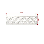 rubans décoratifs acrylique gris doré moderne stickers mur miroir 20cmx5cm adhésifs
