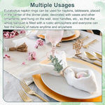 anneaux serviettes bois feuilles eucalyptus rustique naturel decoration table restaurant