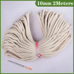 corde coton tissée traditionnelle 10mm 2mètres artisanat sacs vêtements textiles maison écologique haute qualité