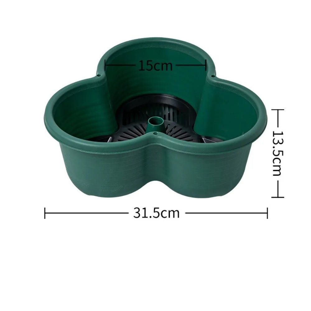 pots fleurs noirs rouges gris moderne roulettes empilables plastique