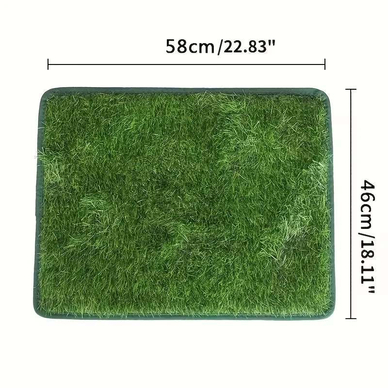 tapis imitation herbe antidérapant lavable chiens décoration toilettage écologique dense vert