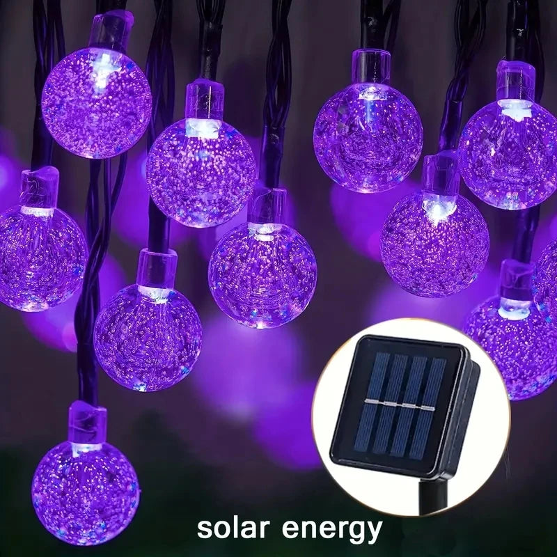 guirlande lumineuse solaire translucides multicolore violet rouge vert bleu jaune blanc chaud clips modernes