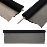 stores pare soleil voiture tissu texturé noir beige gris clair fixations métalliques accessoire automobile
