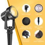 projecteurs exterieurs led jardin noir modernes 800lm ip65 abs contemporains 10lumières