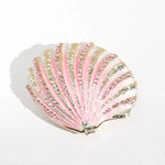 coquillage décoratif boîte rangement velours strass rayures horizontales boucles oreilles moderne respectueux environnement