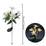 fleurs artificielles led solaire rouge jaune rose blanche orange jardin extérieur