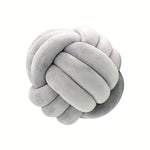 coussin décoratif velours noué moderne couleur gris rose bleu opalescent