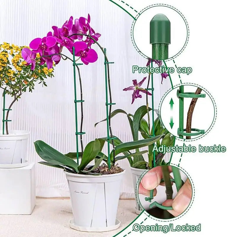 tuteur plante vert simple boucle ajustable support pot fleur jardinextérieurintérieur