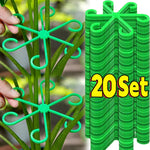 Supports plante intérieure floral moderne vert fixations tailles différentes 20 pièces