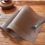 tapis table moderne rectangle polyester beige bleu gris marron texture tissée respectueux environnement fourchette