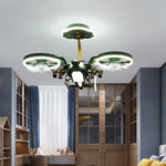 lampe suspendue moderne gris vert led télécommande contemporaine dorée chambre enfants