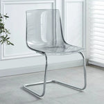 chaise contemporaine transparente texture ondulée moderne coeurs adhésifs
