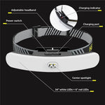 lampe frontale led rechargeable usb moderne sportive bande élastique réglable 34 leds blanches leds