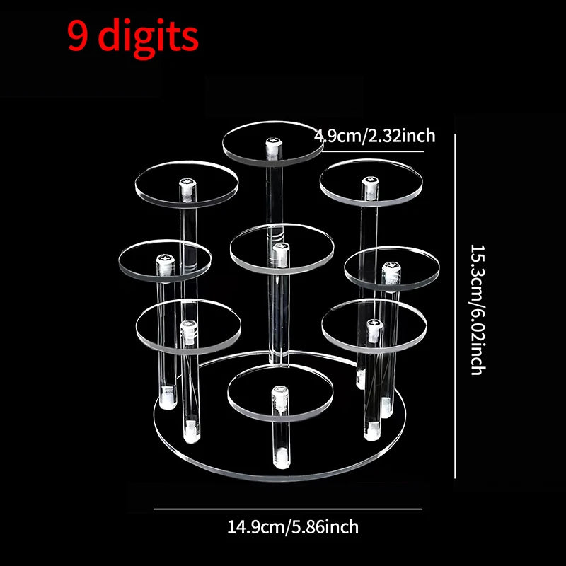 présentoir transparent moderne adhésif support rond supports circulaires figurines bouteilles vernis