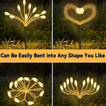guirlande lumineuse solaire fleurs dorées éclairage extérieur moderne led autoinstallation ip65