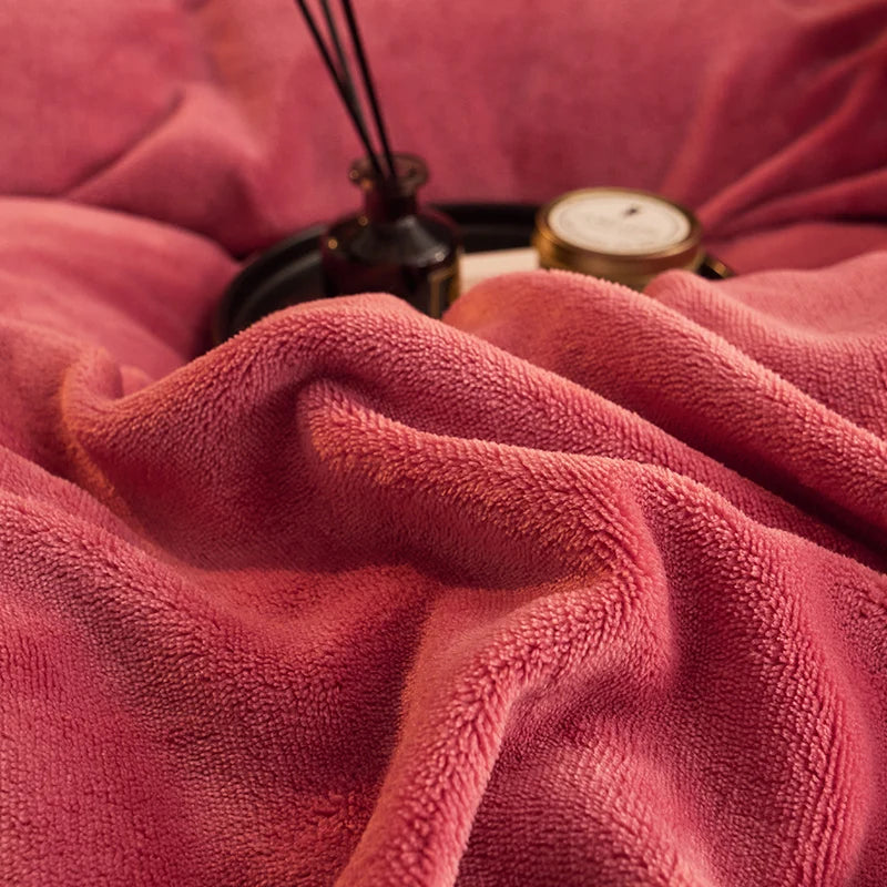 Housse de couette rose microfibre douce