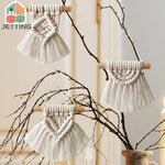 décoration bohème macramé tressé main artisanal couleur beige clair