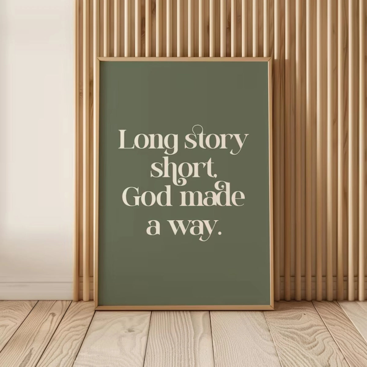 affiche décoration murale vert olive texte minimaliste chambre living room print wall art poster
