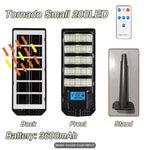 lampe solaire rue moderne noire ip67 led étanche sécurité extérieure télécommande