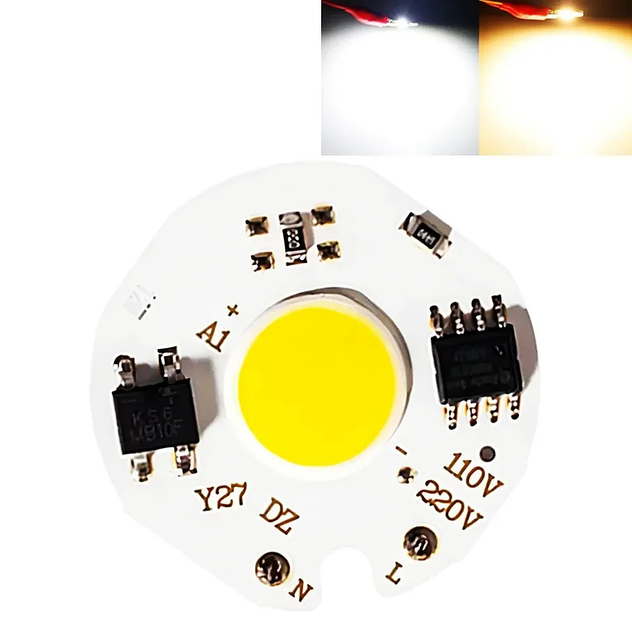 ampoule led cob 10w 12w 220v blanc blanc chaud ic smart diy chip led