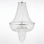 chandelier cristal transparent argenté élégant luxueux baroque suspension diametre 60cm hauteur 120cm