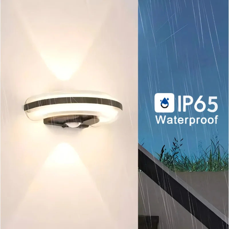applique murale extérieure ip65 moderne hydrofuge led blanc noir transparent