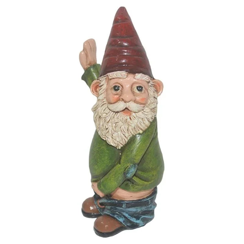 statuette gnome blanc laine lisse résine décor jardin américain traditionnelleextérieurintérieur handpainting cadeau anniversaire