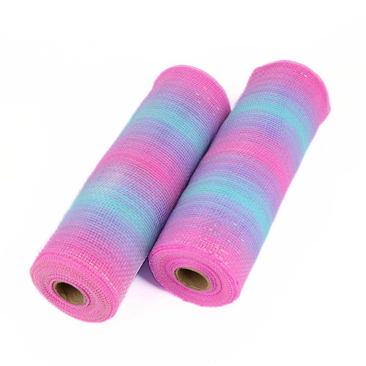 ruban filet polyester rayures horizontales rose bleu vert clair moderne 10 pouces large 10