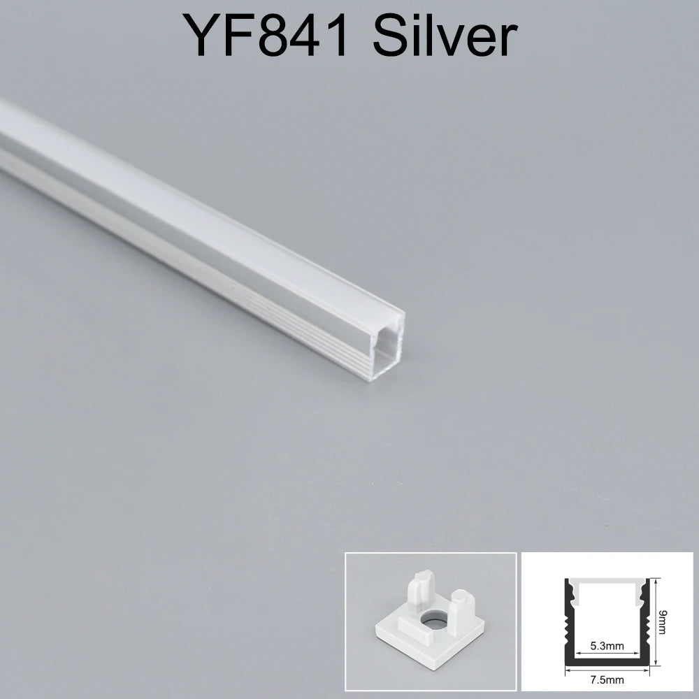 profils d'éclairage led aluminium blanc noir clips moderne 7mm 9mm 10mm 12mm
