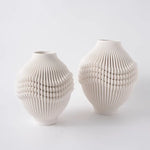 vase céramique moderne blanc texture tissée décoration intérieure plié