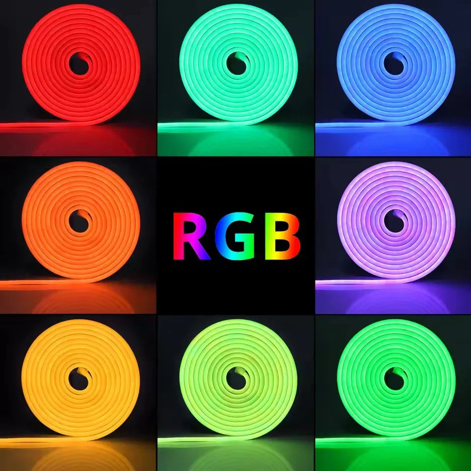 ruban led néon multicolore 10m 15m 20m 30m bluetooth télécommande clips moderne étanche