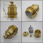 socquettes ampoule dorées douille blanche vintage base laiton fixations classiques ul sécurité echangement facile